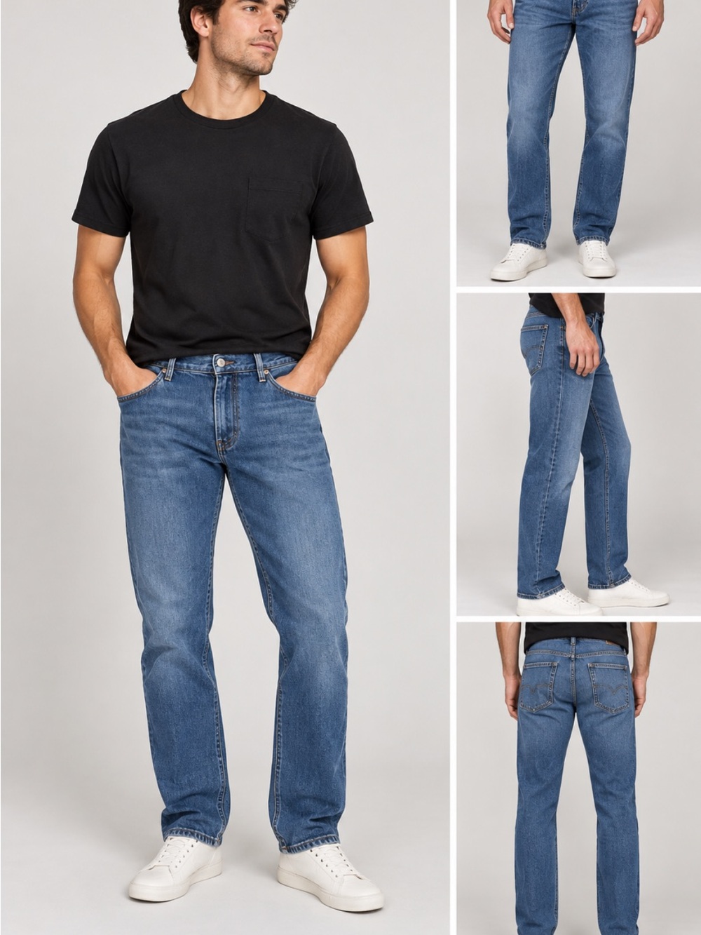 Men’s New Mavi Williamsburg Steve Athletic Fit Blue Jeans